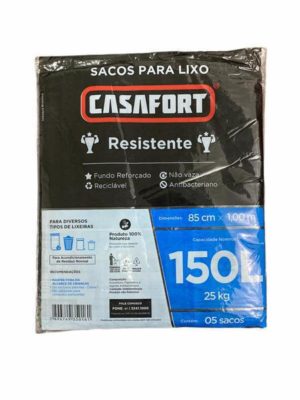 Saco De Lixo 150L 5 Un Casafort